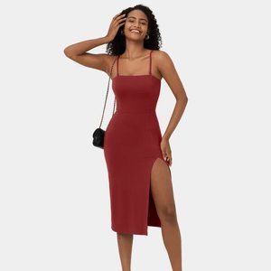 Halara - NWT Adjustable & Removable Strap Backless Split Midi Casual Dress